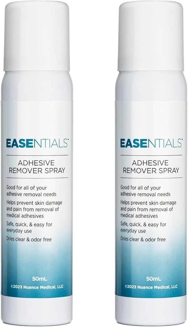 Skin-Friendly No Sting Adhesive Remover Spray, 50 ml (2 Pack), Ideal for Ostomy Patients, Sensitive Skin, Quick Dry