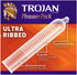 Pack 3 Pack 4 Trojan Pleasure Lubricated Premium Latex Condoms - ct