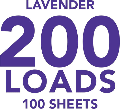 Eco Friendly Laundry Detergent Sheets, 200 Loads, Plastic Free, Lavender