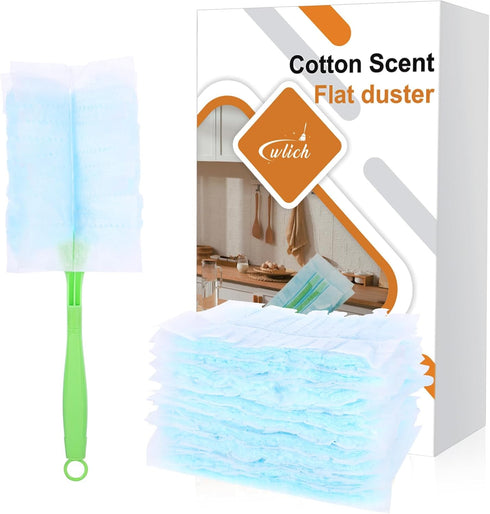 30PCS Disposable Duster Refills, 180 Degree Electrostatic Replacement Heads for Home Office Multi-Surface Dusting