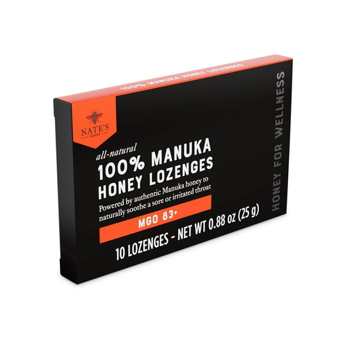 Lozenges 83+ Lozenges Immune 10-Count Pack Nate's Manuka Honey MGO | Soothing Throat with New Zealand Manuka Honey