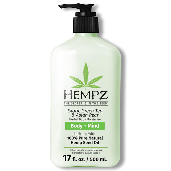 HEMPZ Body Lotion, Green Tea & Asian Pear, Daily Moisturizing Cream, Large, with Shea Butter and Hemp Seed Oil