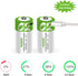 C Size Rechargeable Batteries - 2 Pack 5000mWh Lithium ion 1.5V with USB A to Type C Charger