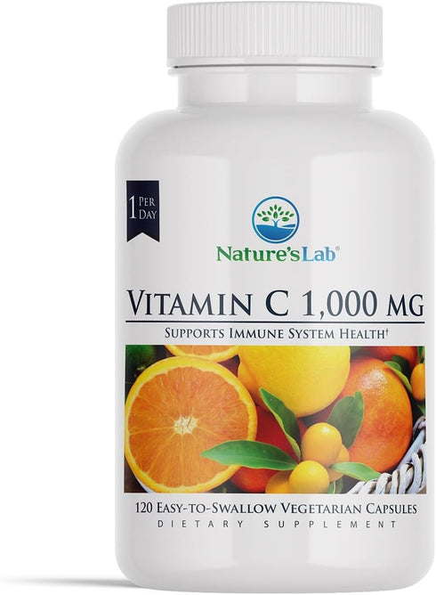 Nature's Lab Vitamin C 1000mg - Supports Immune System Health, 120 Count