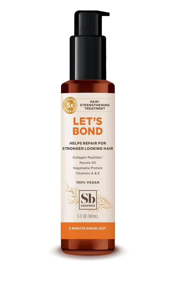 Soapbox Hair Treatment for Dry, Damaged Hair, Collagen Peptides to Repair and Nourish Fine Frizzy Hair