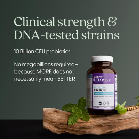 New Chapter Probiotic All-Flora, 30 ct for Advanced Digestion & Complete Gut Health, 100% Vegan, Non-GMO