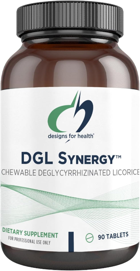 Designs for Health Deglycyrrhizinated Licorice Root Chewables - 500mg Supplement for Digestion, 90 Tablets