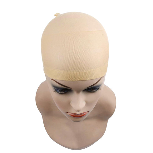YANTAISIYU 6 Pieces Nylon Mesh Wig Caps for Lace Front Wigs, Stocking Wig Caps for Women (Beige)