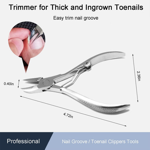 Podiatrist Nail Clippers, Professional Thick & Ingrown Toenail Clippers for Men & Seniors