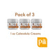 Pili Natural Calendula Cream, Hydrating Moisturizer for Dry Skin, Soothing Face and Body Cream, 3 pack