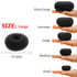 Kitjans 2PCS Large Hair Bun Maker, 3.5 Inch Black Ring Style Donut Shaper for Thick and Long Hair