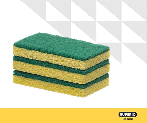 Kitchen Sponges for Washing Dishes, Non-Scratch Cellulose, Pack of 24 by Superio
