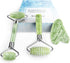 kimkoo 3 in 1 Jade Roller and Gua Sha Kit, 100% Real Natural Jade Stone Facial Massager Tool for Anti Aging