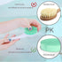 Silicone Body Scrubber Exfoliator - Long Handle Shower Brush with Soft Bristles, BPA Free, Non-Slip