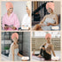 HOMEXCEL 5 Pack Microfiber Hair Towels, 40 x 20 inches, Fast Drying Turbans for Long Curly Hair