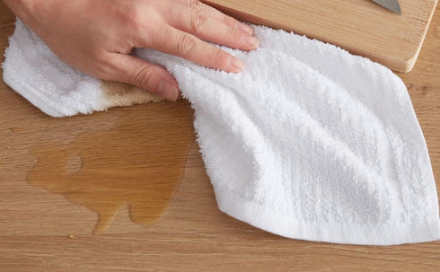 Textila Cotton Bar Mops Towels Pack of 12, Super Absorbent White Multi-Purpose Cleaning Towels for Kitchen & Home