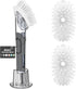 Soap Dispensing Replacement Dish Brush Storage Set with 2 PCS Brush Refills