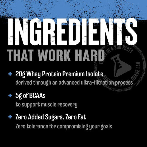 Clear Whey Isolate Protein Powder, Easy to Digest, Blueberry Acai, 500g (20 Servings)