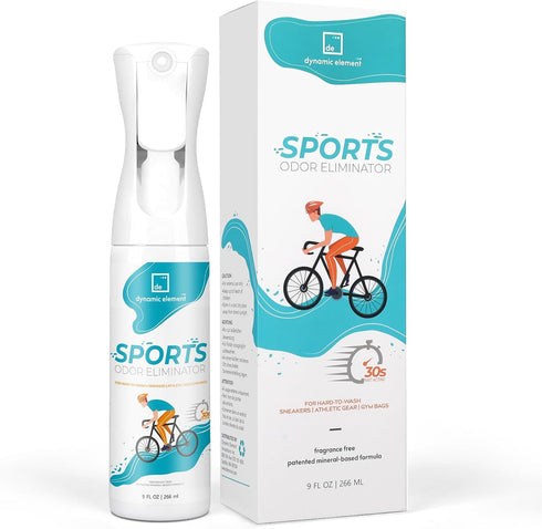 Sports Odor Eliminator - Unscented Deodorizer Spray for Sneakers, Hockey Gear, & Helmets - 9 Fl Oz (266 ml)