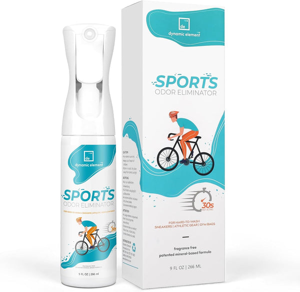 Sports Odor Eliminator - Unscented Deodorizer Spray for Sneakers, Hockey Gear, & Helmets - 9 Fl Oz (266 ml)