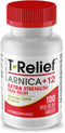 T-Relief Extra Strength Pain Relief with Arnica +12 Natural Actives for Back Pain, 100 Tablets