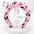 Spa Headbands for Washing Face or Makeup, Sponge Bubble Skincare Headbands, Puffy Terry Cloth Hairband for Women, Skin Care Makeup Headwear Hair Accessories for Girls (Leopard Pink)