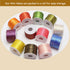 1/8" Assorted Satin Ribbon with Gold Edge Solid, 1000 Yards 3mm Continuous Thin Ribbon for Gift Wrapping, DIY Crafts,
