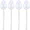 Infinity Flatware Disposable White Teaspoons - 32 Count Premium Plastic Cutlery for Special Occasions