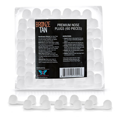 Bronze Tan Disposable Nose Filters for Professional Spray Tan, 60 Pieces, Hypoallergenic