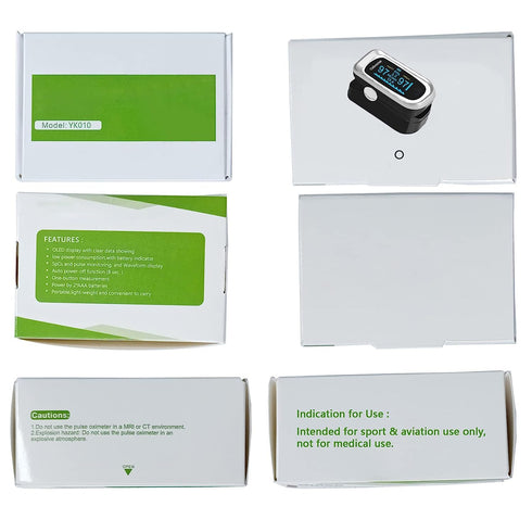 Pulse Oximeter Fingertip with Respiration, SpO2 Pulse Rate Oxygen Meter, OLED Oximetry, Includes Batteries & Carry Bag