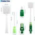 Rovella Set (1Pc Five-in-one Bottle Brush Green), Long Handle Bottle Cleaning Brush Straw Brush Nipple Brush