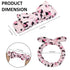 Spa Headbands for Women Washing Face Pink Leopard Girls Makeup Bow Tie Head Band Cute, Skincare Headband with Bow, Face Wash Headbands for Teen Girls Soft Microfiber Spa Party Favors Bow Hair Band