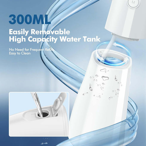 Cordless Water Dental Flosser: Professional Oral Irrigator with LED Display, 5 Modes, 300ML Tank, IPX7 Waterproof