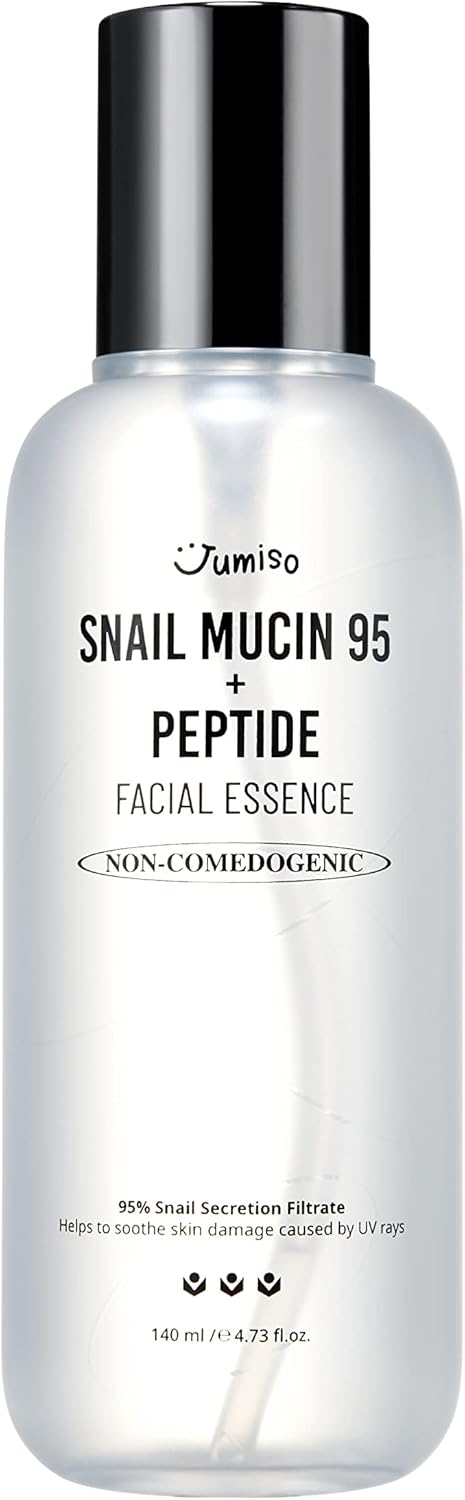 JUMISO Snail Mucin 95% + Peptide Essence, 4.73 fl oz - Hydrating Serum for Dry Skin, Daily Korean Skincare