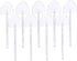 100Pcs Disposable Heart Shaped Dessert Spoons, Long Handle Plastic Tasting Spoons for Wedding Party Favors
