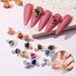 Planet Nail Charms, 54 Pcs 3D Nail Rhinestones, Shiny Silver Saturn Shape, Nail Art Decoration Supplies for Acrylic