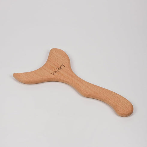 theramify Natural Wood Classic Massage Board, Ergonomic Gua Sha Tool for Body Massage, Deep Tissue Massager for Back