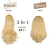 SOFEIYAN 13" Ponytail Extension, Long Curly Clip in Claw Hair Extension for Women, Dark Blonde to Bleach Blonde