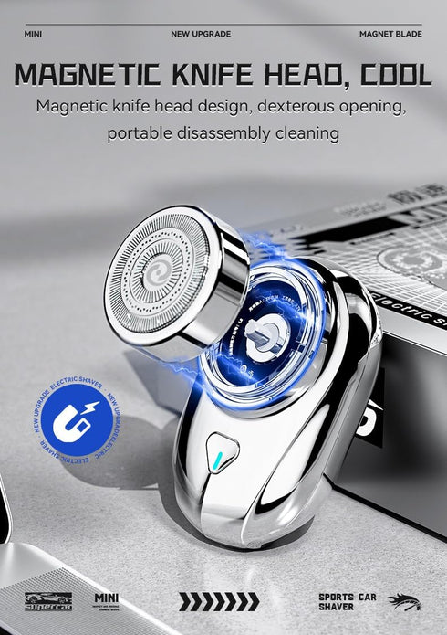 NiTa HyHy Mini Portable Shaver — IPX7 Waterproof, Strong Shaving, 1-Button Wet&Dry Electric Razor for Daily Use & Gifts