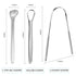 MORGLES Metal Tongue Scraper, 4 Pcs Tongue Cleaners with Case for Adults
