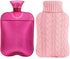samply Hot Water Bottle with Knitted Cover, 2L for Hot and Cold Compress, Ideal for Pain Relief, Pink