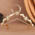 Yean Moon Star Wedding Headband, Gold Rhinestone Pearl Headpiece, Crystal Bridal Hair Accessories for Women and Girls