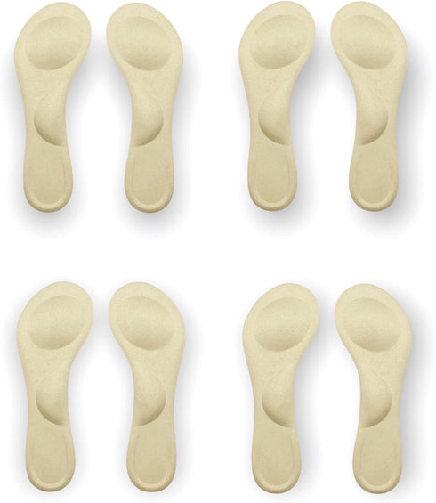 CB 4 Pairs of Suede Sponge Inserts, Invisible Slim Insoles Liners, Ball of Foot Pain Relief Cushion, 3/4 Length for