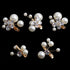 Small Sparkly Pearl Rhinestone Hair Clips - Butterfly Hair Accessories for Bridal Women Girls in Wedding Prom Party, Set of 5 PCS (Gold)