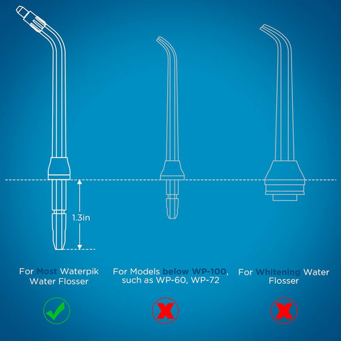 Replacement Heads for Waterpik Water Flosser, 6 Orthodontic Tips