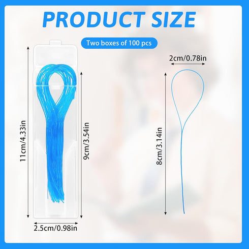 Floss Threaders, 100 Pcs Dental Floss for Braces, Nylon Loop Design for Deep Clean Dental Care Tools