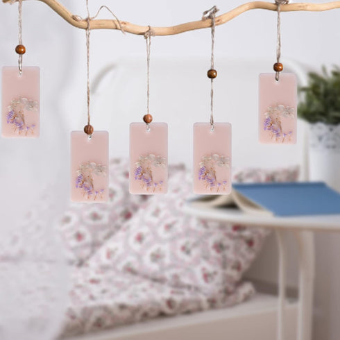 Restokki Light Rose Flavor Aromatherapy Wax Tablets, 3Pcs Cute Pink Paraffin Flower & Floral Air Freshener Cubes
