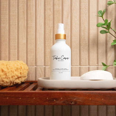 Multi-Purpose Jasmine Pillow Spray - Therapeutic Grade Essential Oils - Calming - Freshens Curtains & Upholstery - Mist