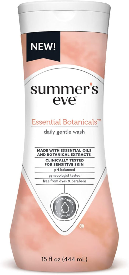 Summer's Eve Essential Botanicals Feminine Wash, Essential Oils and Botanical Extracts, 15