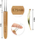 5 Pcs Dreadlocks Tool Set Includes 3 Pcs Crochet Hooks, 2 Pcs Interlocking Needles for Braid Craft